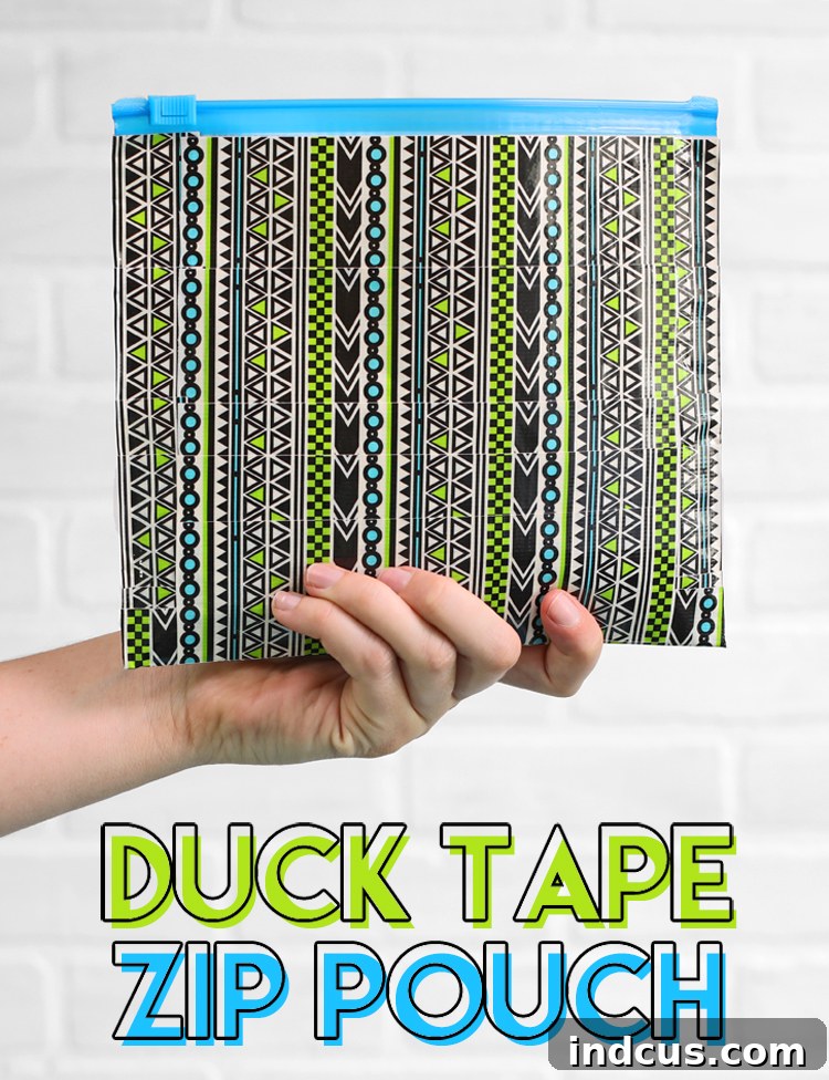 Duct tape zip pouch for phone and essentials