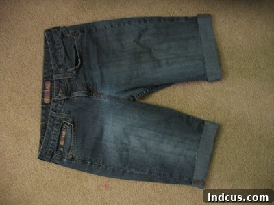 Redefining High Waters 2 High-water jeans before transformation