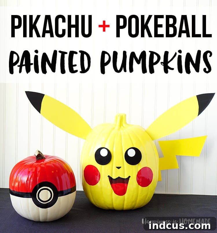 Pokemon pumpkin painting idea for fans