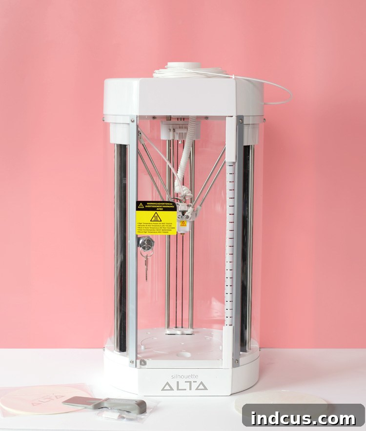 Silhouette Alta 3D printer creating custom plastic designs