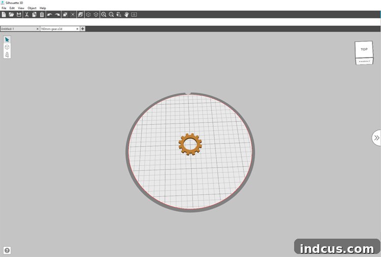 Silhouette 3D printer software interface