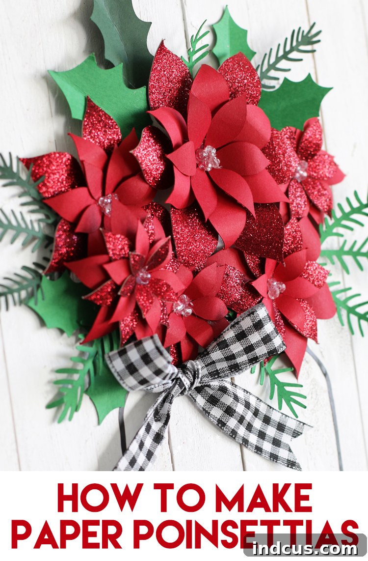 diy paper christmas poinsettias