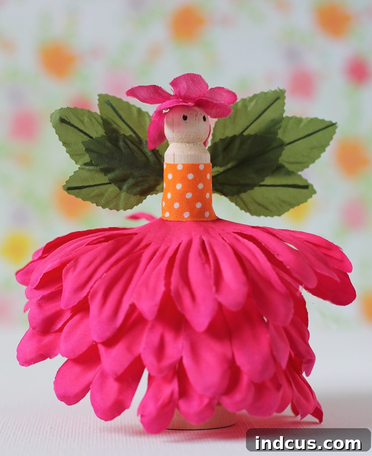 How to craft adorable flower fairies using wooden clothespins