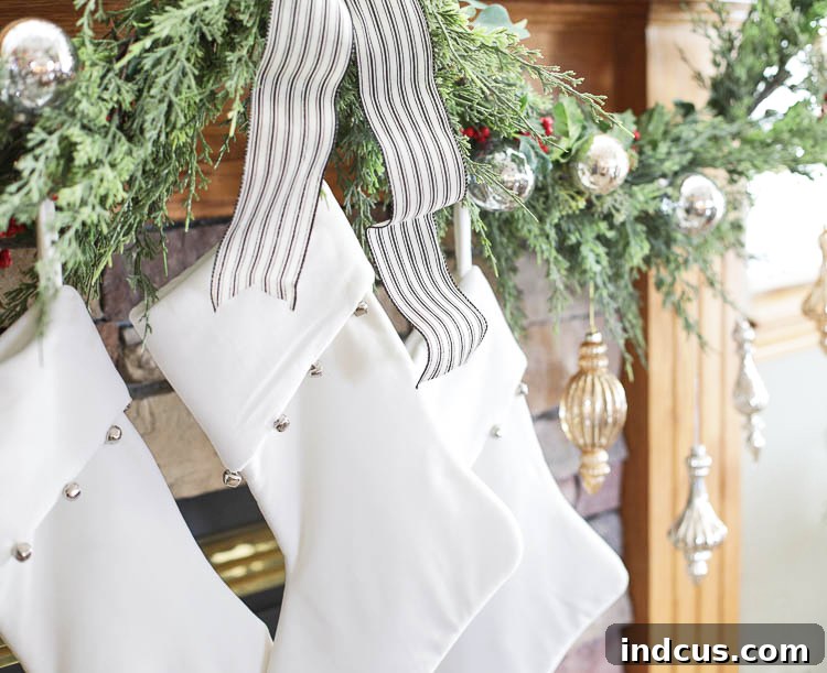 cozy and elegant Christmas mantel