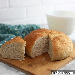 Delicious freshly baked Rosemary Bread loaf with a beautiful golden crust