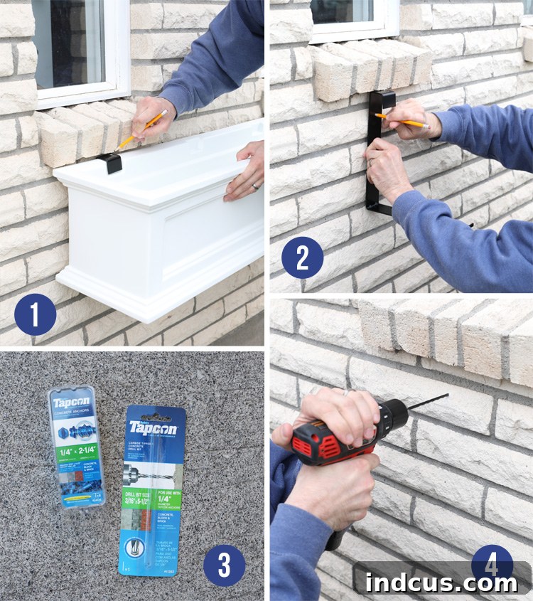 Guide on how to properly add window boxes to a brick house exterior