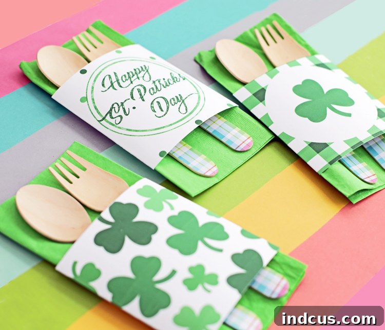 St. Patrick's Day Party Napkin Wraps - Table Decor Inspiration