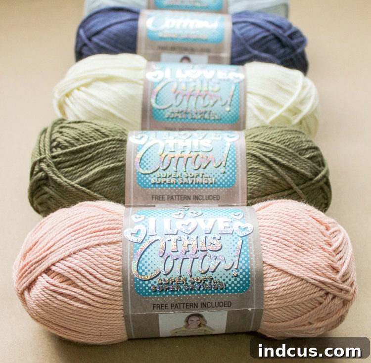High-quality cotton yarn, showcasing its soft texture and vibrant colors for crafting