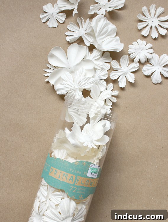 Creative paper flower craft ideas for decorating embroidery hoops and adding dimension