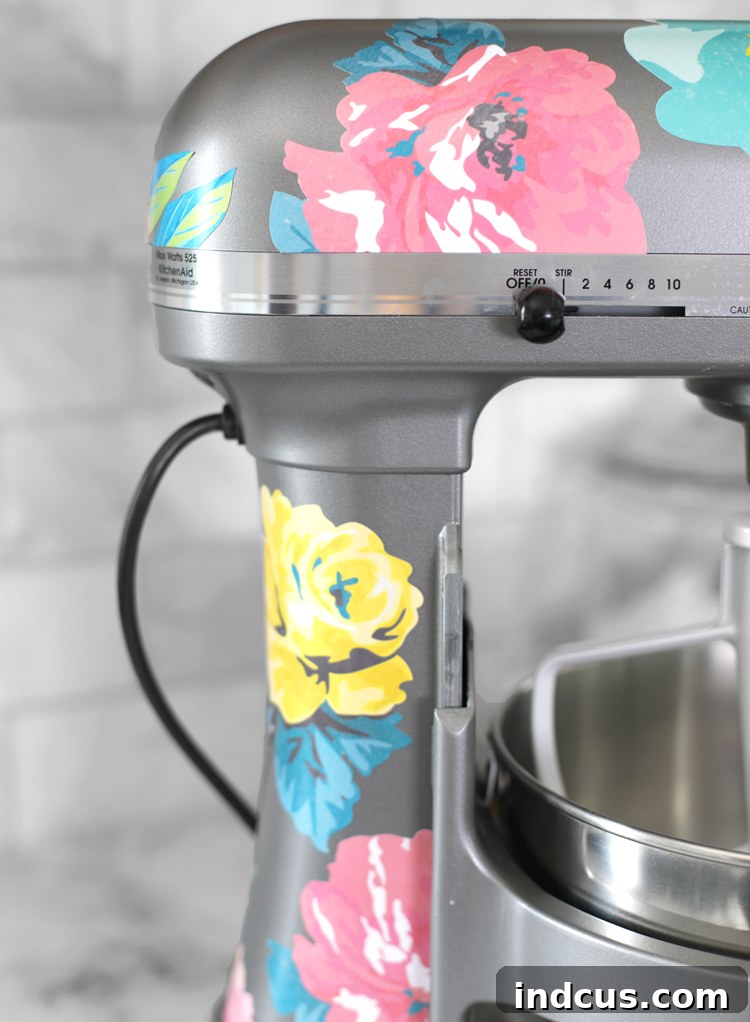 floral kitchenaid stickers