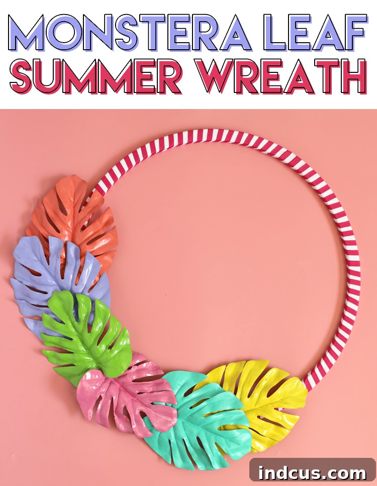 monstera leaf DIY wreath pin