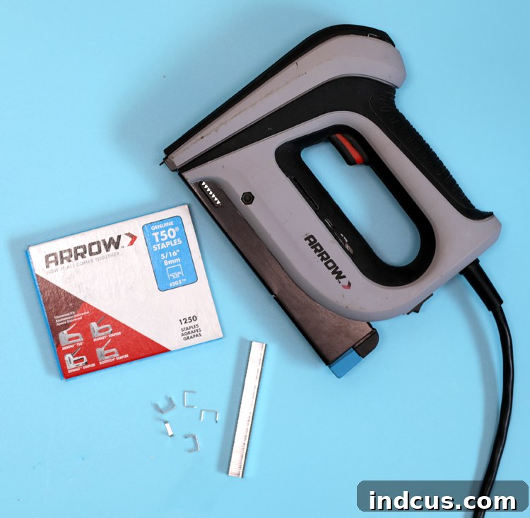 Arrow T50ACD Electric Staple Gun for upholstery projects