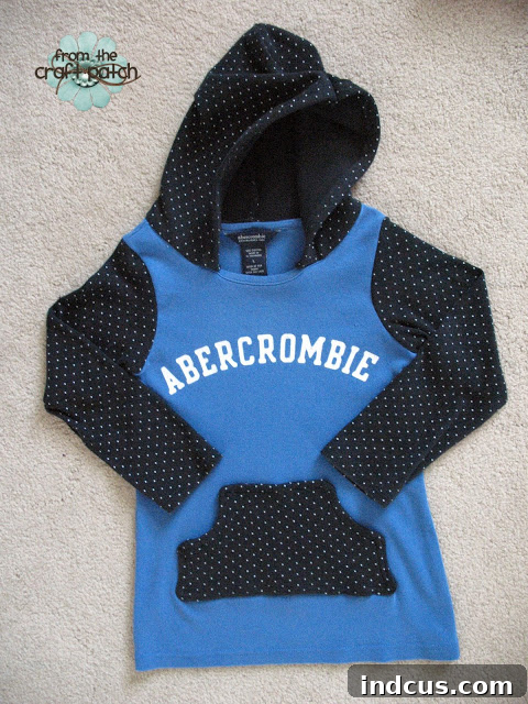 how to turn two shirts into a hooded sweatshirt