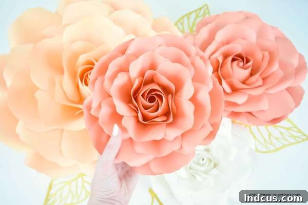 paper rose template