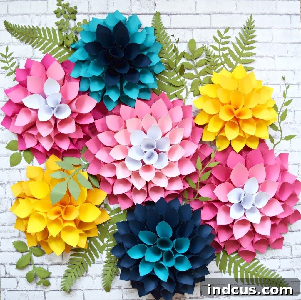 giant dahlia paper flower template
