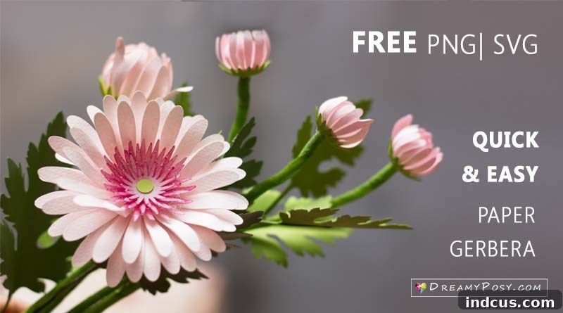 paper gerbera daisy template