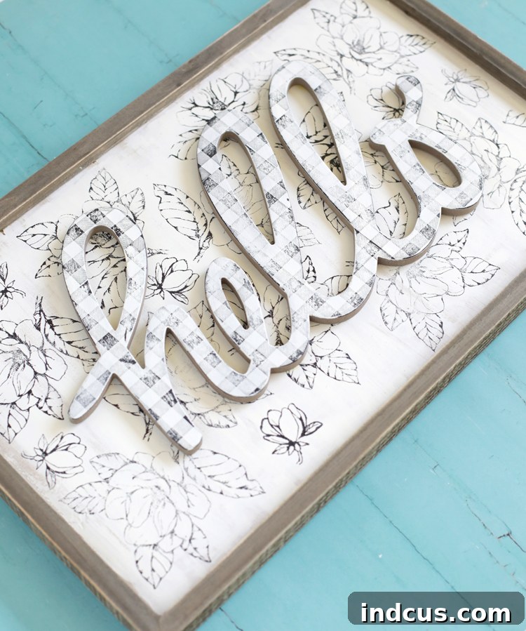 Stamp Your Own Farmhouse Sign 4 stamping on wood
