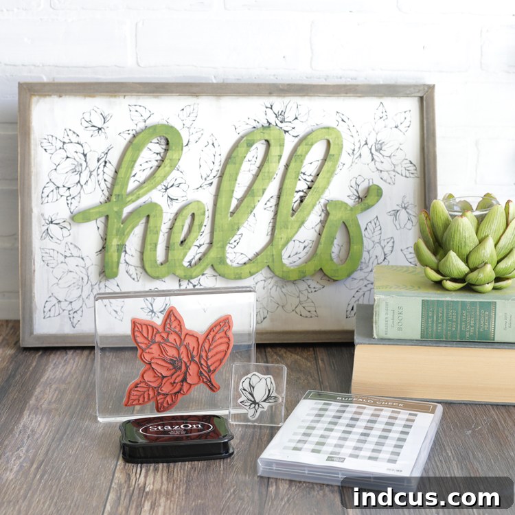 Stamp Your Own Farmhouse Sign 7 how to use rubber craft stamps on wood