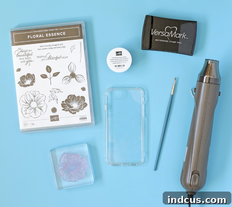 Heat Embossing Tools and Supplies for Phone Case DIY