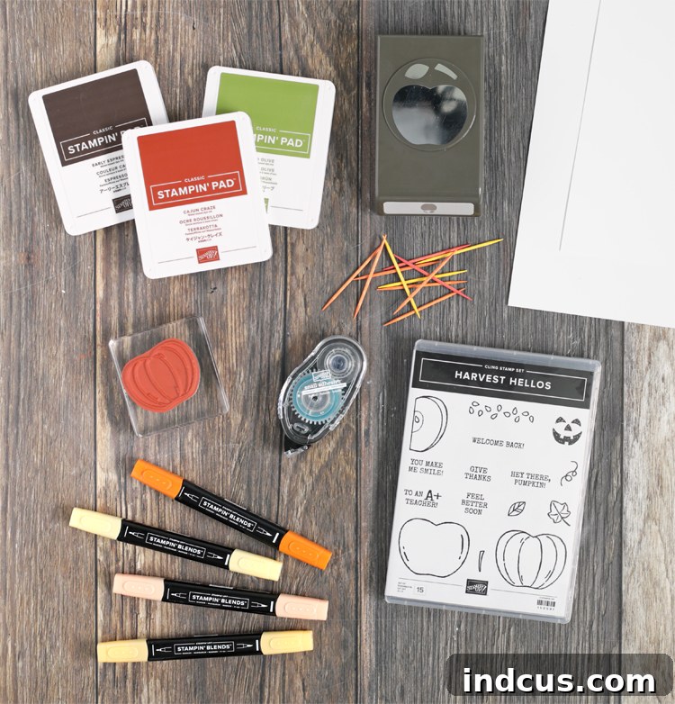 Crafting supplies for Thanksgiving projects