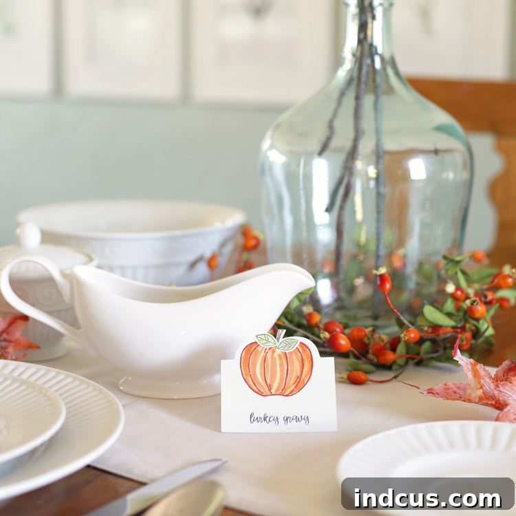 DIY tented food labels