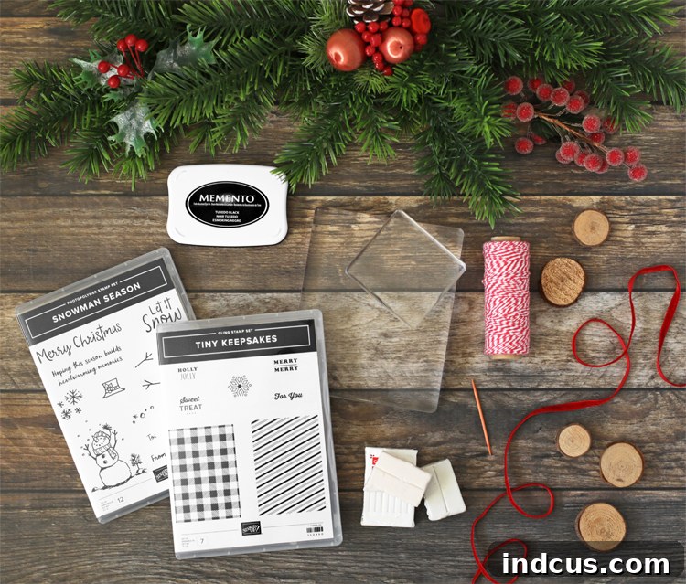diy christmas ornaments with stamps