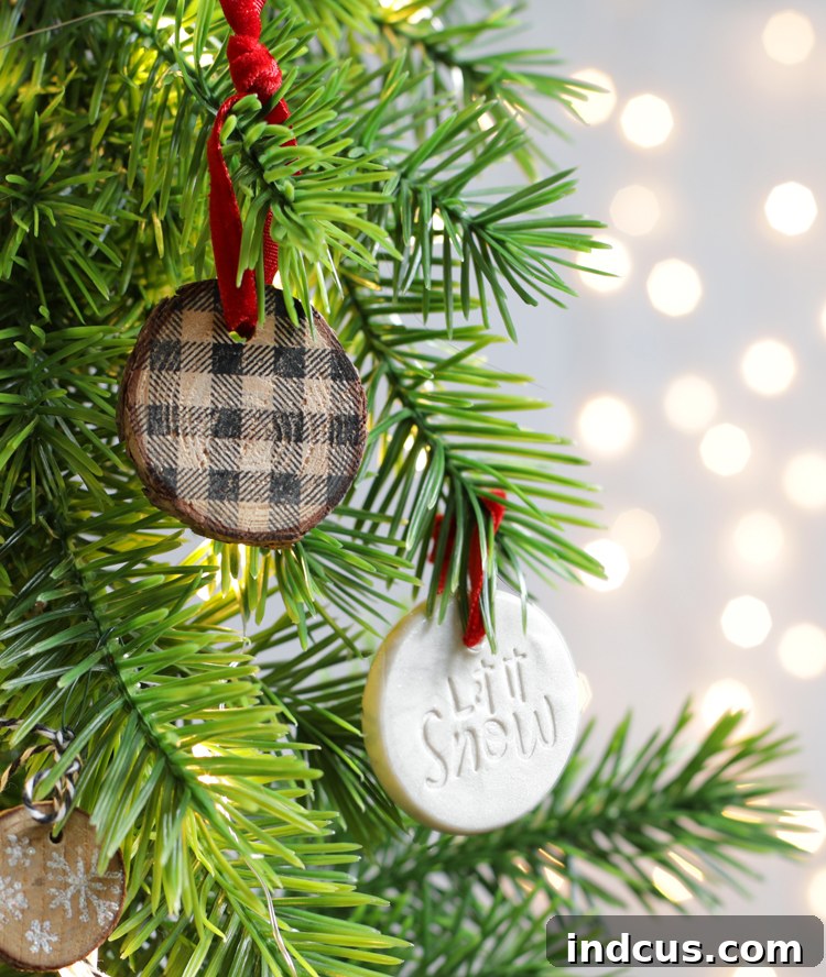 stamped ornaments two ways