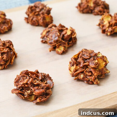 Nutella Cornflake Clusters 3 Nutella Corn Flake Cookies recipe image