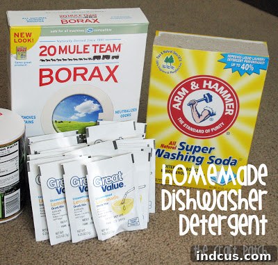 Homemade dishwasher detergent recipe