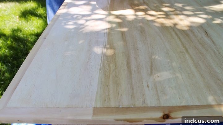 Steel wool and vinegar wood stain DIY