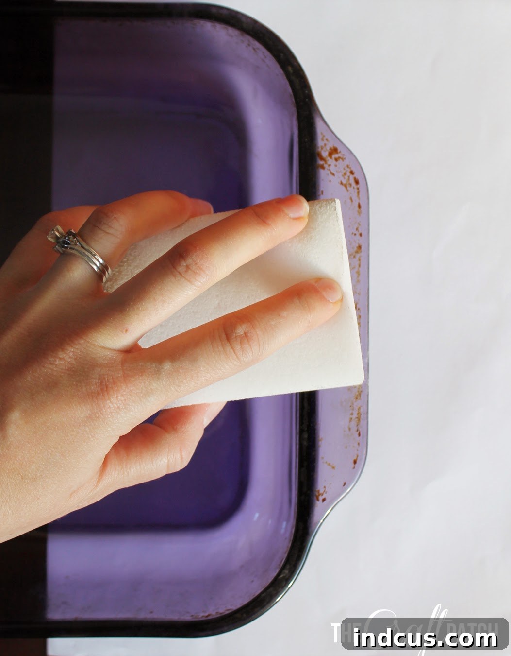Cleaning stubborn crud from glass bakeware Pyrex