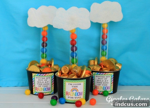 St. Patrick’s Day Bubble Gum Rainbow and Pot of Gold