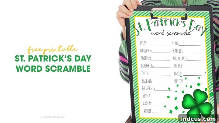 St. Patrick’s Day Word Scramble for Kids