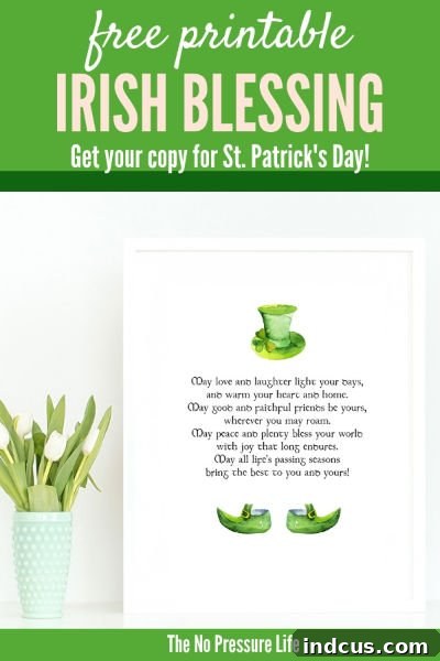 An Irish Blessing Printable