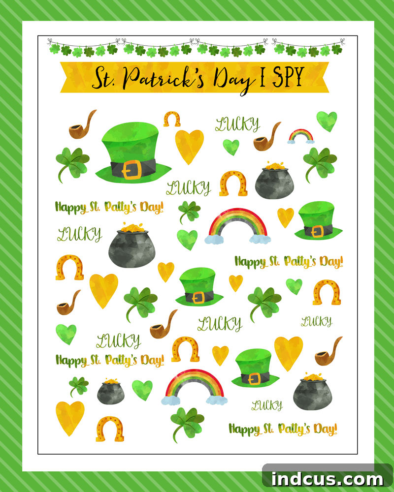 St. Patrick’s Day I Spy Printable