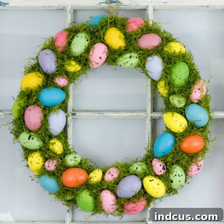 Charming Egg and Moss Wreath tutorial