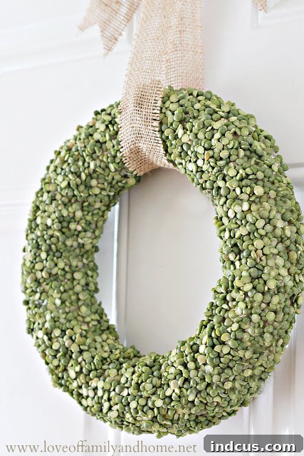 Textural Split Pea Spring Wreath