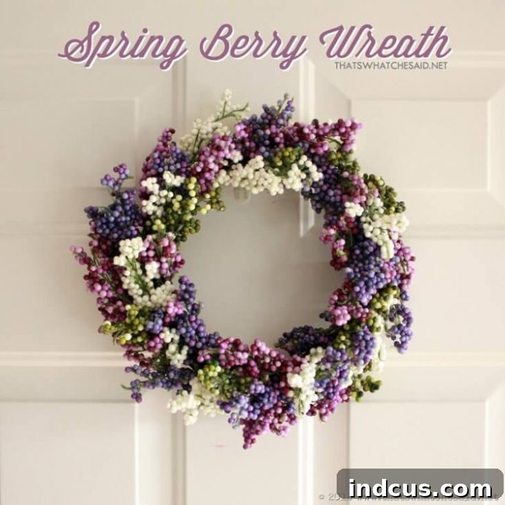Vibrant Purple Berry Spring Wreath