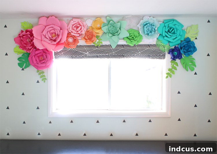 Playful Paper Projects 7 Stunning giant paper flowers in vibrant colors, perfect for events