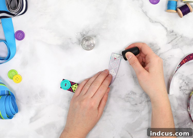 Reinforce thread knots with clear nail polish for durability