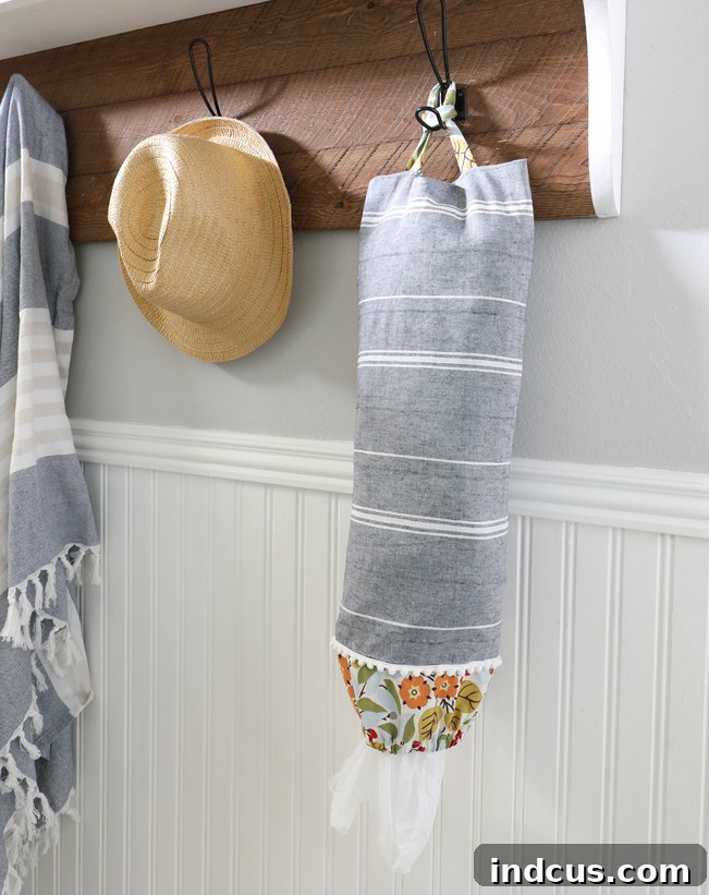 DIY Fabric Grocery Bag Holder for Kitchen Organization