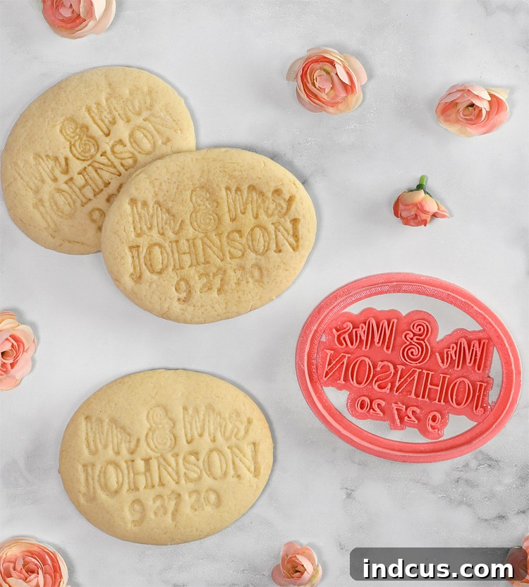 Custom 3D Cookie Design Press 2 3D Printed Custom Cookie Cutter Stamp