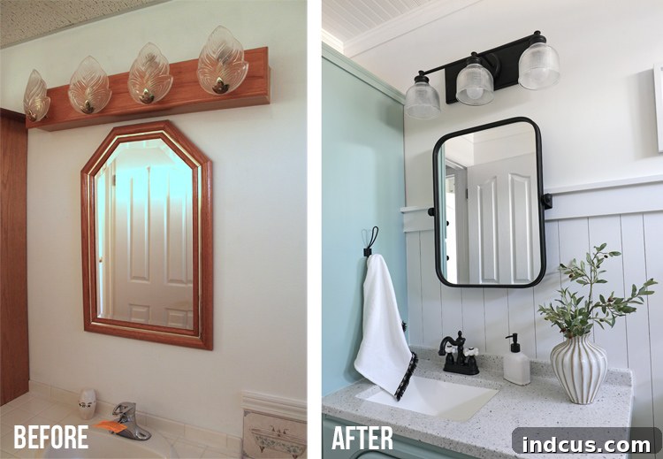 budget bathroom remodel before and after