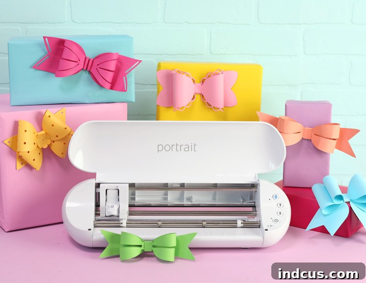 Learn how to make beautiful 3D paper bows using a Silhouette machine and free cut files.