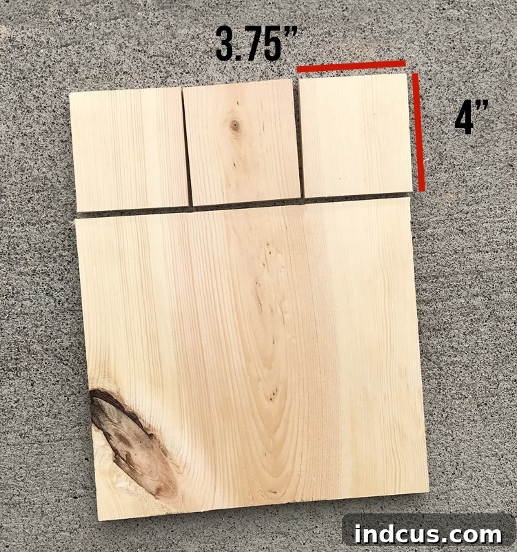 Cutting wood base pieces for the reversible craft
