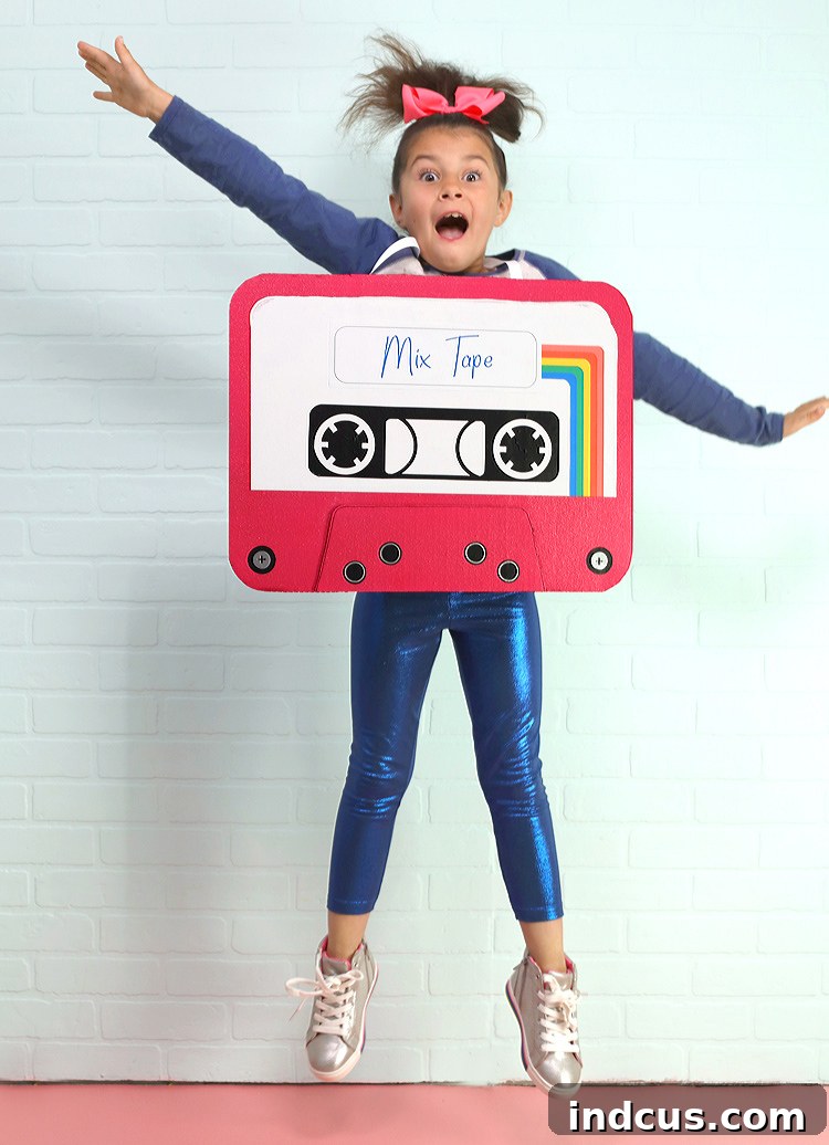 80's mix tape halloween DIY costume idea