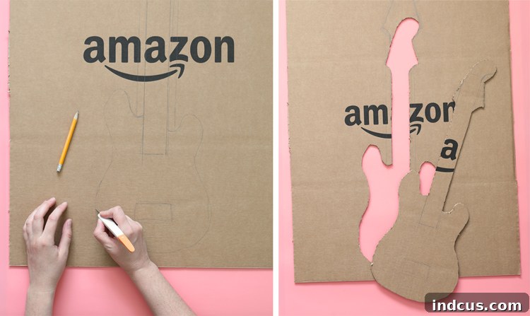 cardboard guitar costume