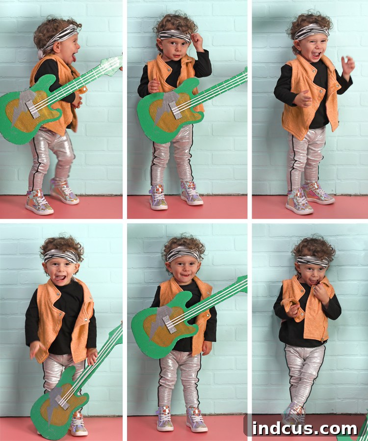 baby 80's rocker halloween costume