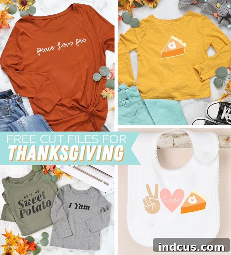 free thanksgiving shirt cut files