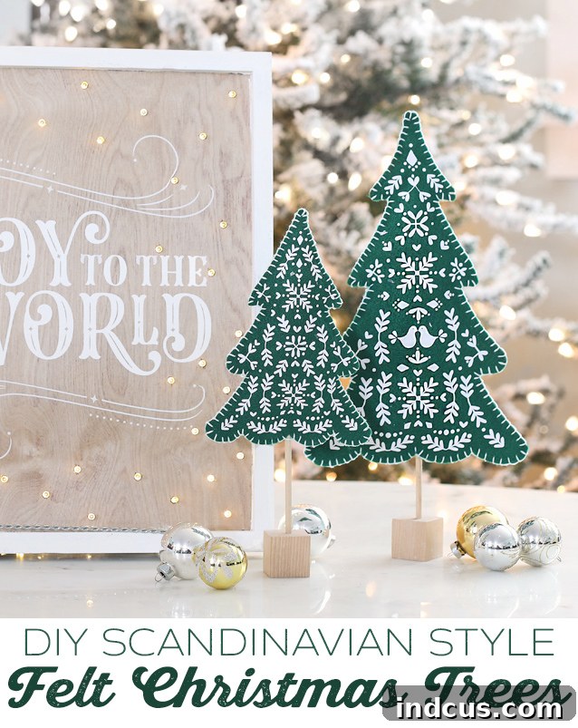 pin for diy felt trees with Silhouette Cameo 4